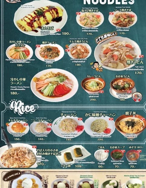 世界の山ちゃん（オンヌット店）の麺メニュー