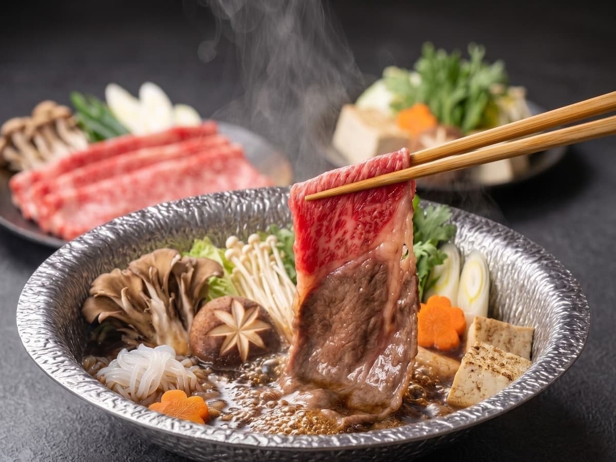 飛翔（Hishou）の黒毛和牛すき焼きを楽しめる人気メニュー