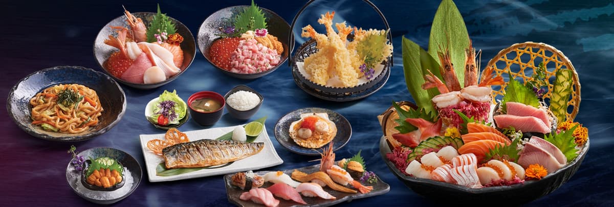 「寿司 でん」の豪華な海鮮盛り合わせ