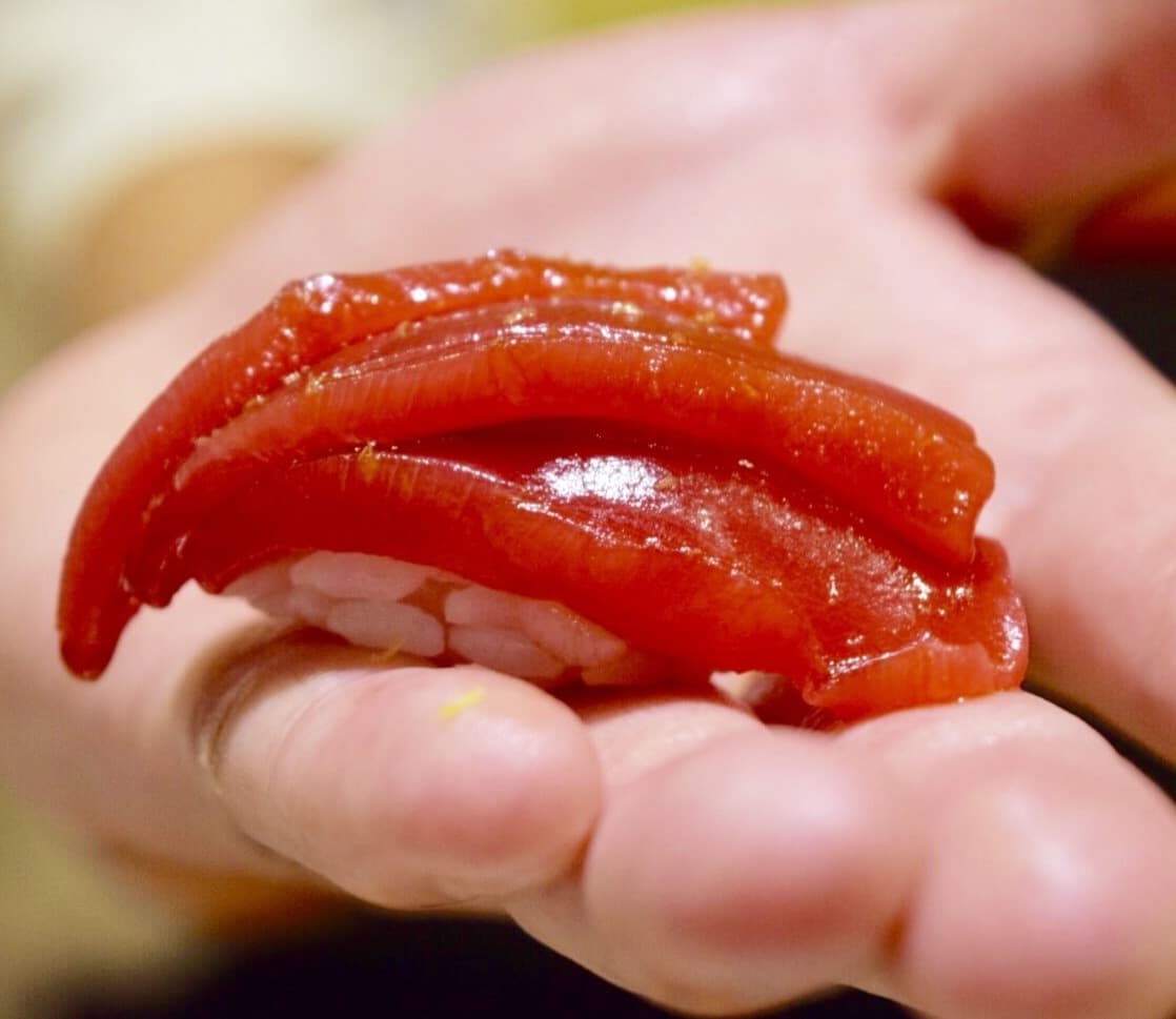 Sushi Kubotaの赤貝を使った握り寿司