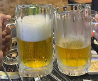 焼肉と楽しむ冷えたビール