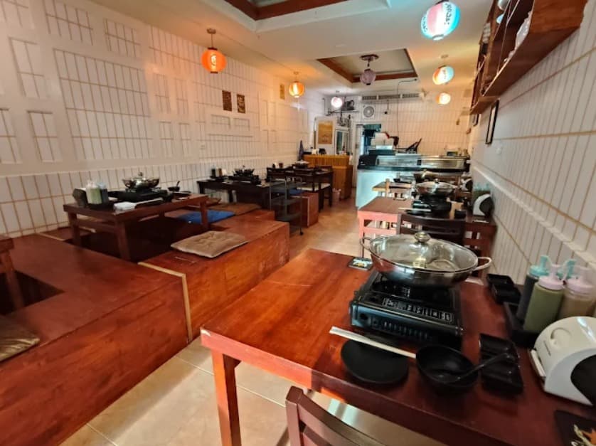店内:Jing Jing Shabu Shabuの座敷席