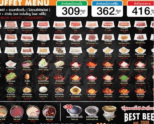 ベストビーフ スクンヴィット71の食べ放題メニュー