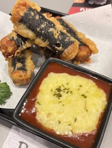 Bonchonのフライドチキンとチーズディップ