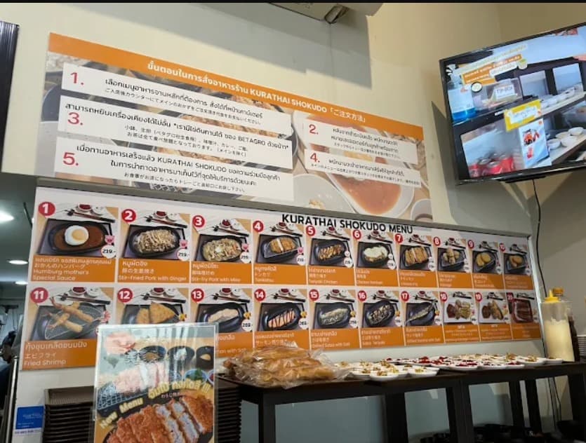 店内:種類豊富で毎日使えるクラタイ食堂のメニュー