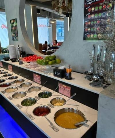 Kunshine Hotpot Buffetのビュッフェコーナー