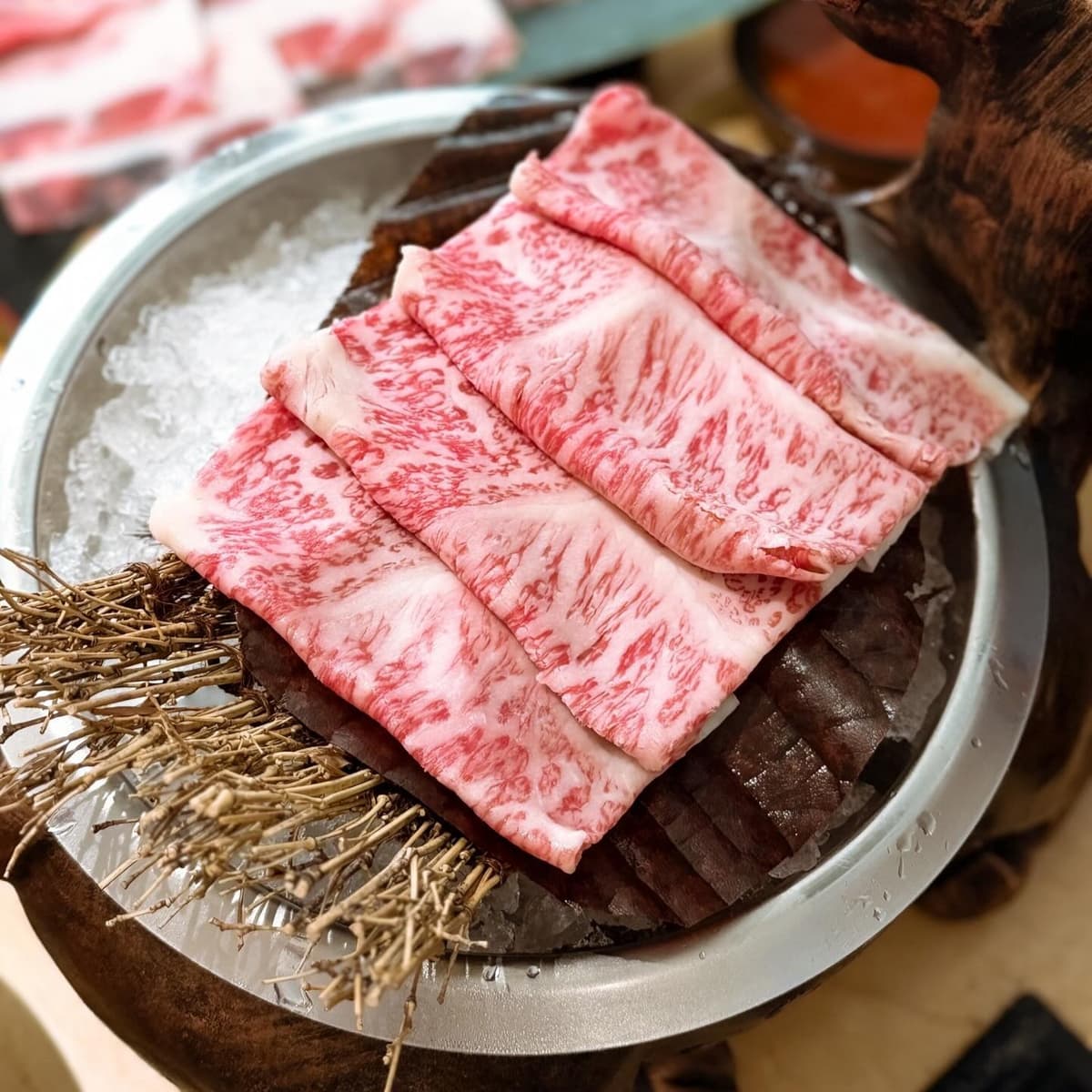 Yuzu Sukiの黒毛和牛しゃぶしゃぶ用肉盛り合わせ