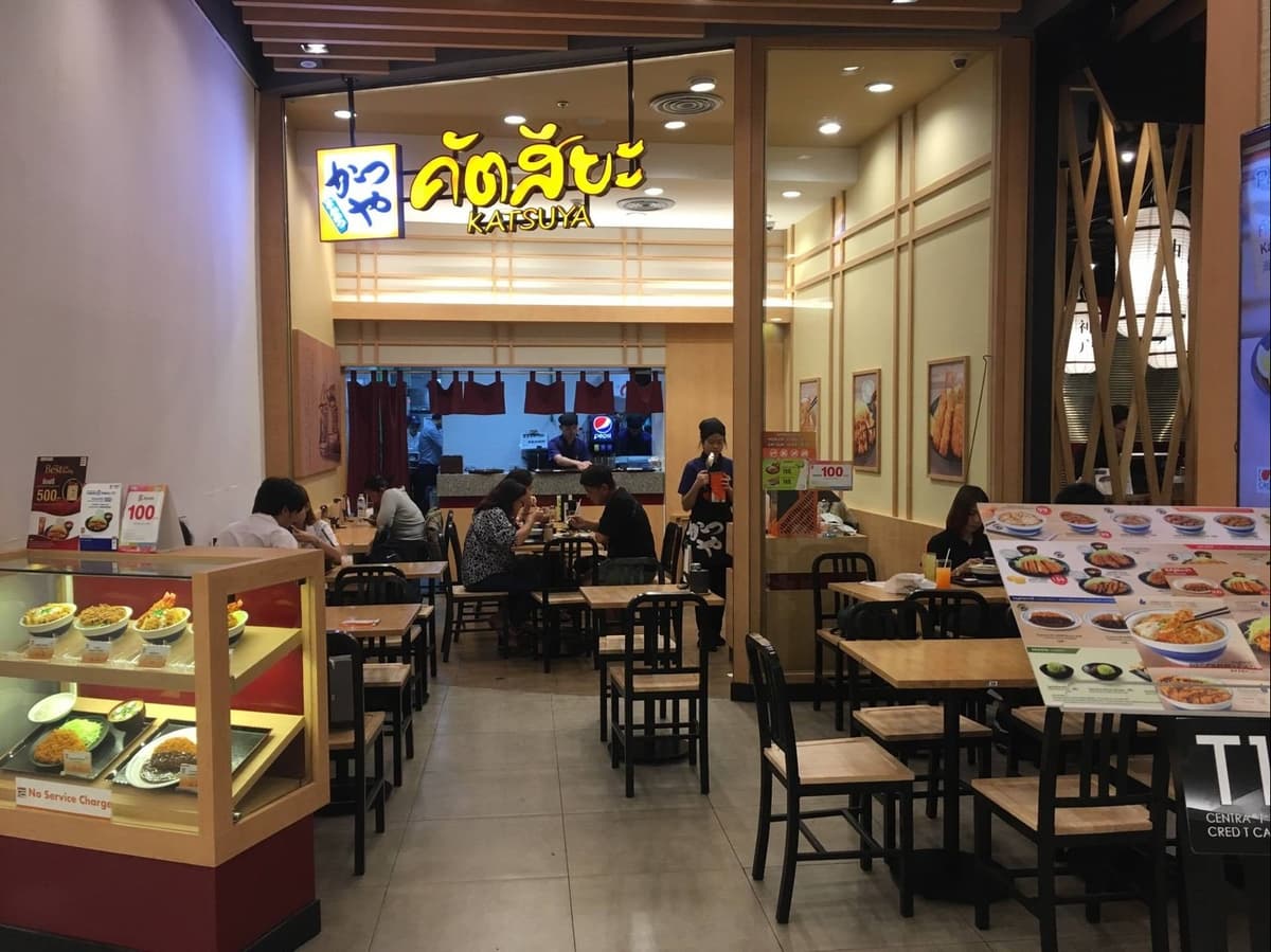 かつや Terminal 21 Asok店のコンパクトな店内