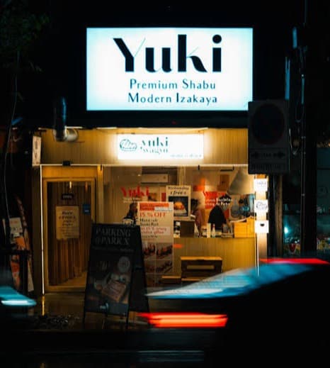 Yuki wagyu shabu izakaya. Premium shabu sushi handroll.