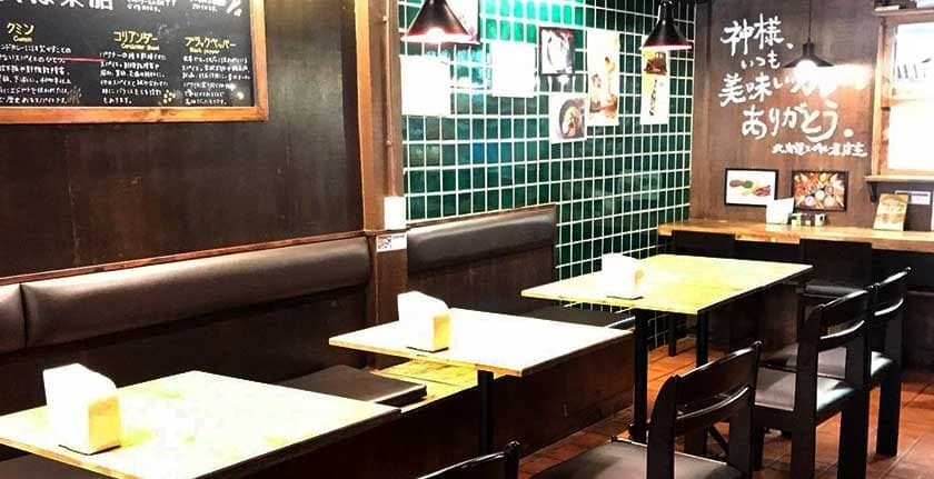 Hokkaido SoupCurry Shopの和風テーブル席