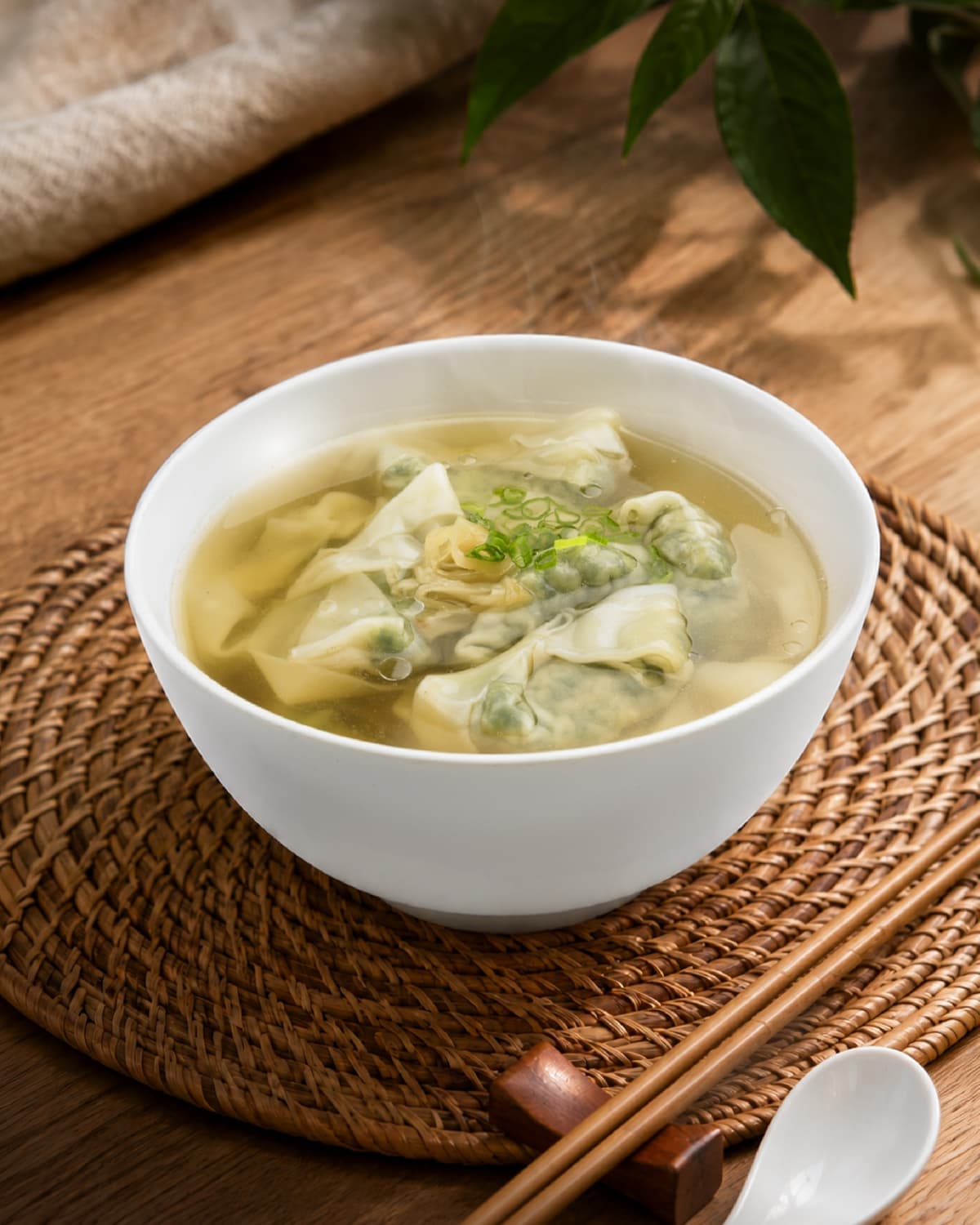 Din Tai Fungの野菜ワンタンスープ