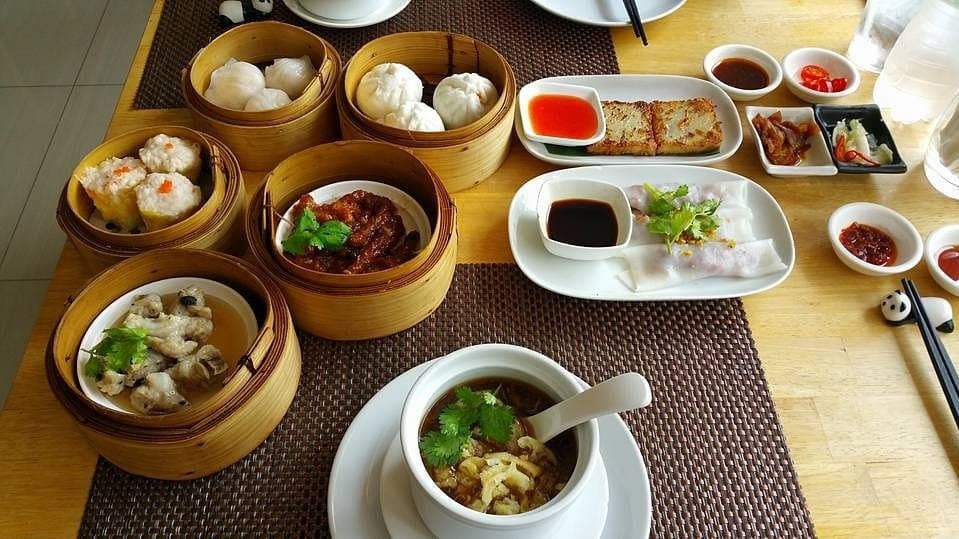 Tai He Xuanの点心料理が並ぶ飲茶ランチセット