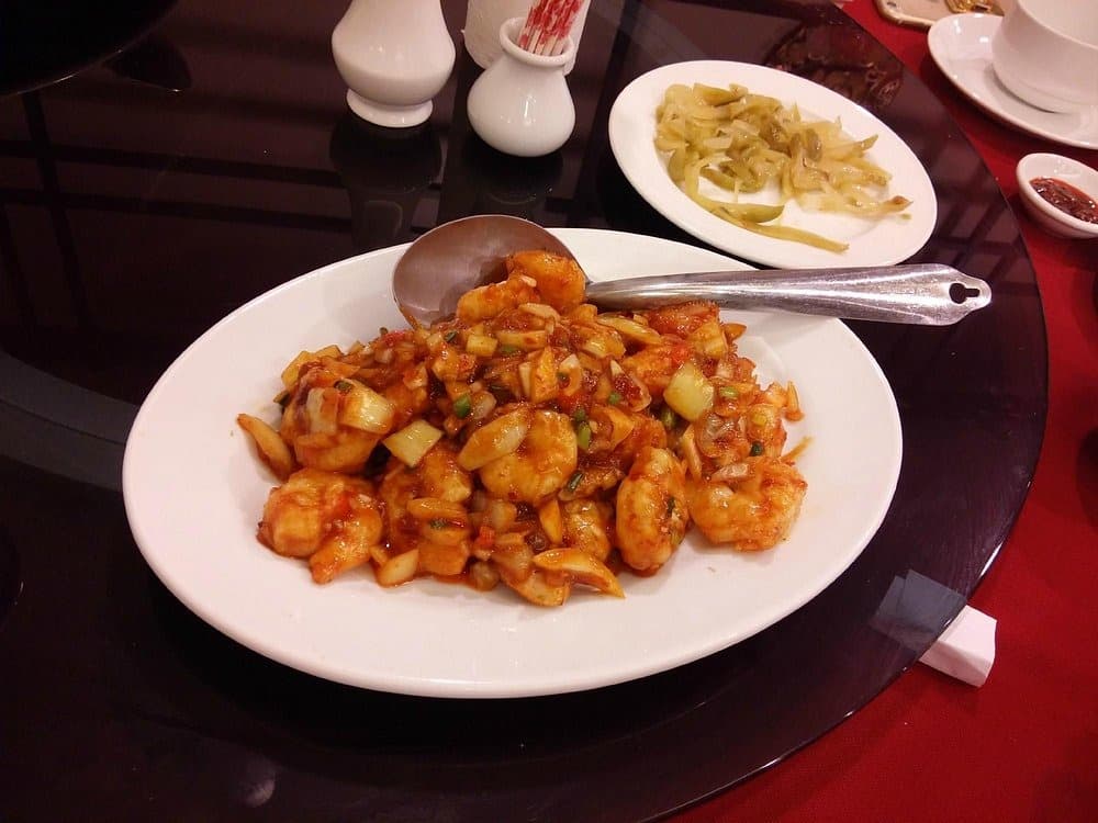 Grand Shanghaiの海老炒め料理
