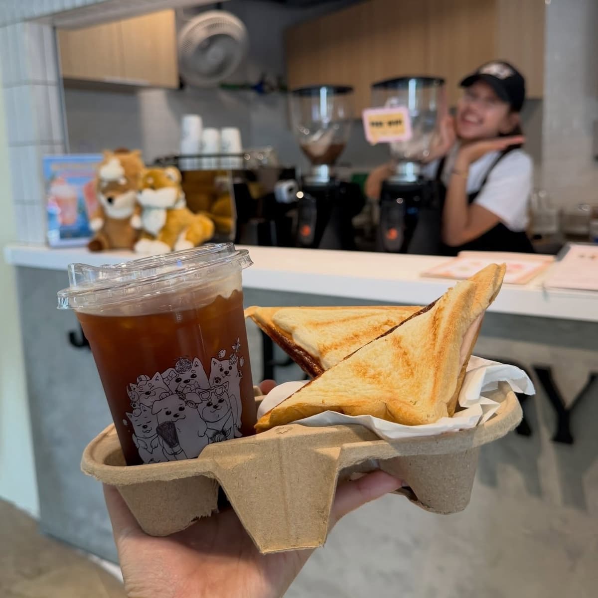 アイスティーとホットサンドのカフェセット(Japan Pastry Cafe)