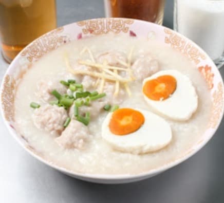 ジョークムーメースリーの煮卵入り御粥