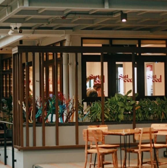 Sauced Bangkokの外観、テラス席