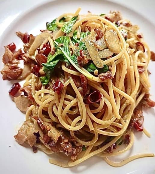 Basil & Butterの肉パスタ